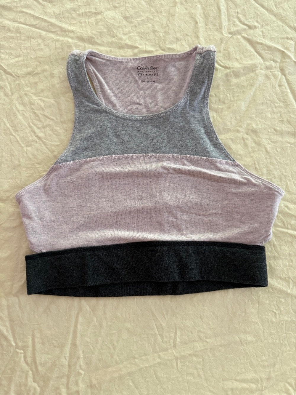 Calvin Klein Performance Workout Top Pink & Gray Size L